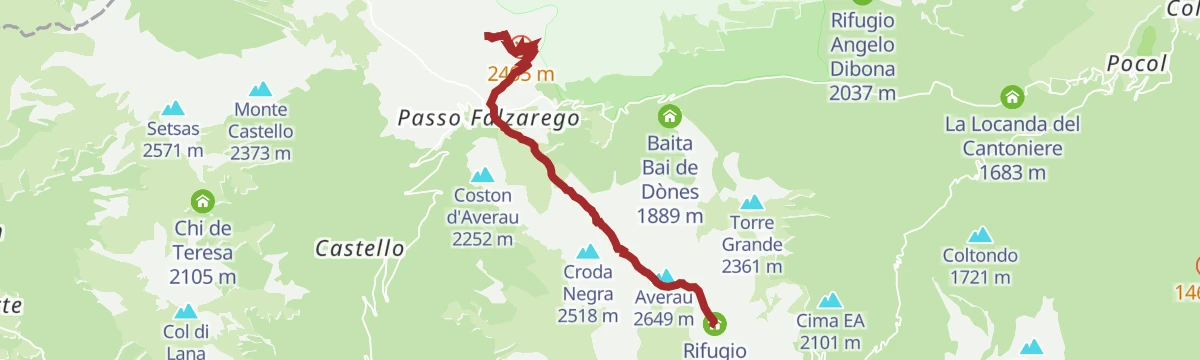 Route map: Alta Via no. 1 - Stage 4